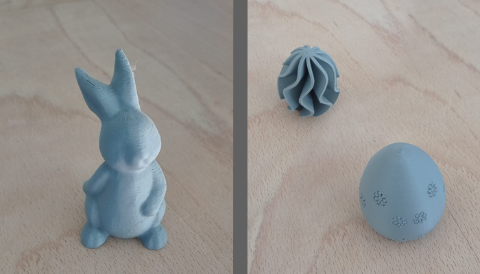 Grand lapin avec 2 petits œufs