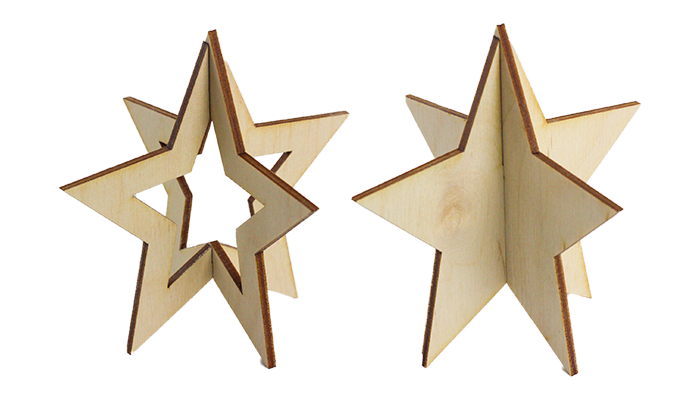 Etoiles 3D (pleine et creuse)
